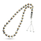 Natural Yusr Rosary inlaid with silver & Amber ,33 Beads - fathyibrahim