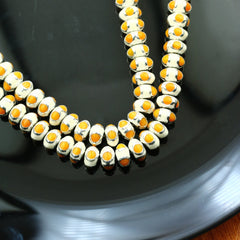 Natural Yusr Rosary inlaid with silver & Amber & Ivory , 99 Beads - fathyibrahim