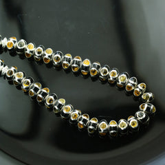Natural Yusr Rosary inlaid with silver and Amber, 99 Beads - fathyibrahim
