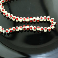 Natural Yusr Rosary Inlaid with Silver and Ivory and Sapphire, 99 beads - fathyibrahim
