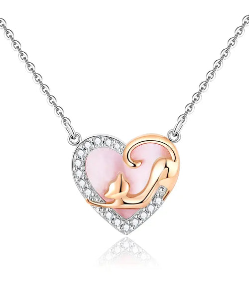 Necklace Design of love 925 Silver - Multi Color - NECKLACES