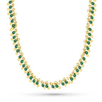 Necklace with Green Emerald Stones - 925 sterling silver - Green - NECKLACES