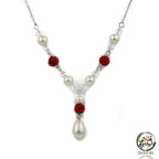 Necklace with Pearl Stones - 925 Sterling Silver - fathyibrahim
