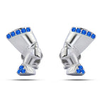 Nefertiti 925 Silver Earrings for Women - Blue - Blue - Earrings