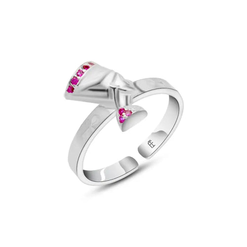 Nefertiti 925 Silver Ring - Red - Rings
