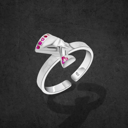Nefertiti 925 Silver Ring - Red - Rings