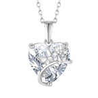 Neklace 925 Sterling Silver With a heart and butterfly design