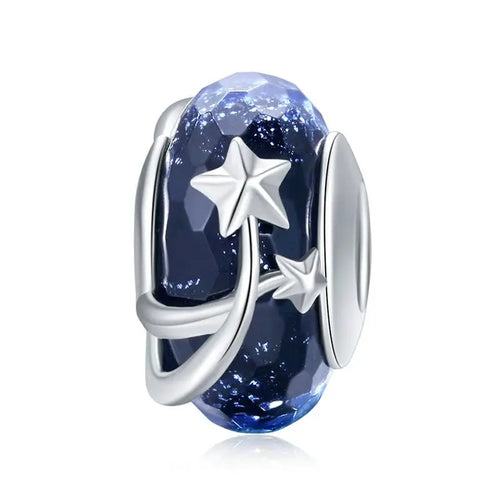 Night Sky 925 Silver Charm - Blue