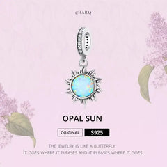 Opal Sun 925 Silver Charm - Multi Color