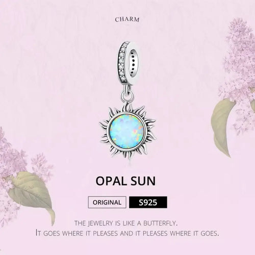 Opal Sun 925 Silver Charm - Multi Color