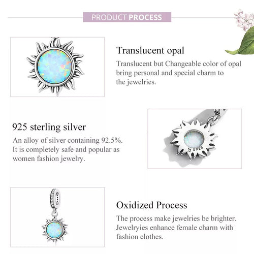 Opal Sun 925 Silver Charm - fathyibrahim