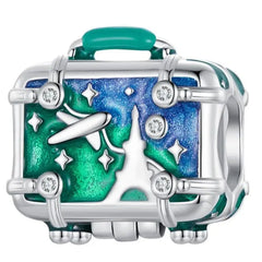 Openable bag charm- 925 Sterling Silver - Multi Color
