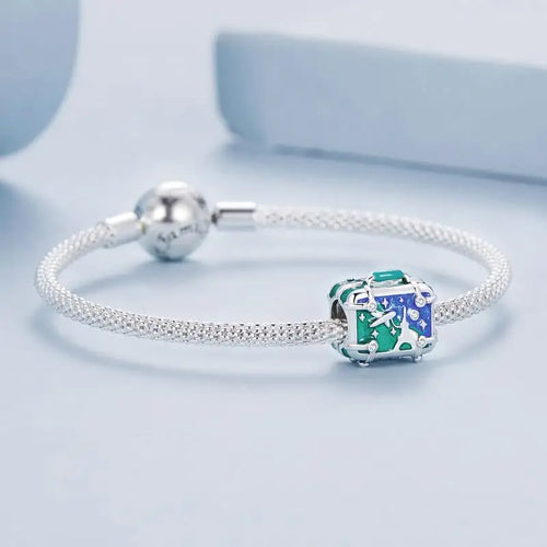 Openable bag charm- 925 Sterling Silver - Multi Color