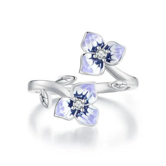Pansy 925 Sterling Silver Ring - Multi Color