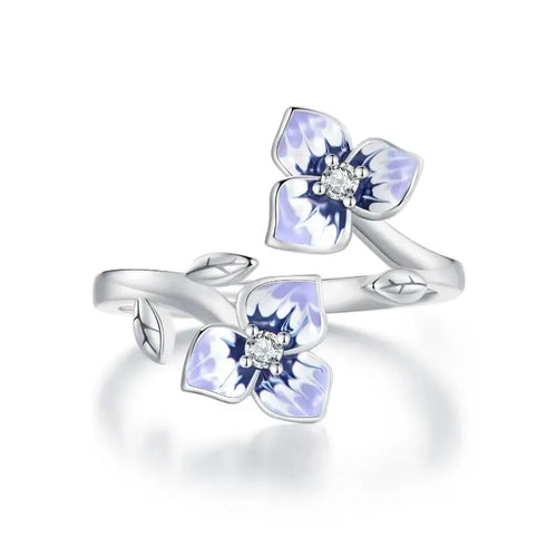 Pansy 925 Sterling Silver Ring - Multi Color