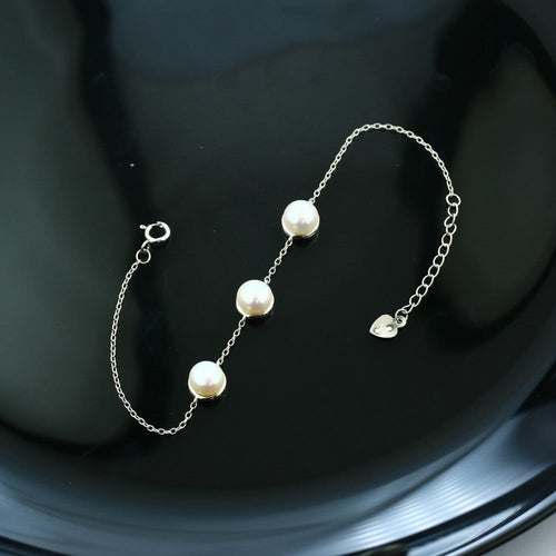 Pearl 925 Silver Bracelet - fathyibrahim