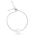 Pearl 925 Silver Bracelet - White