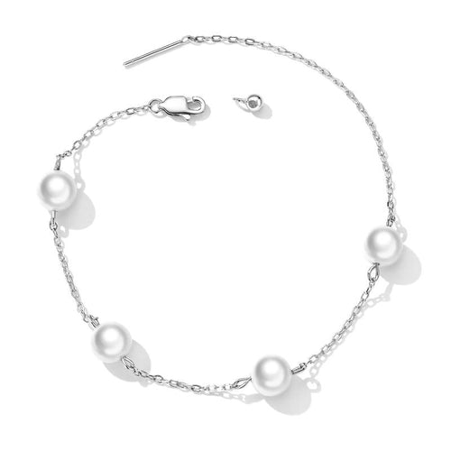 Pearl 925 Silver Bracelet - White - Bracelets