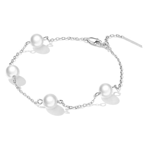 Pearl 925 Silver Bracelet - White - Bracelets
