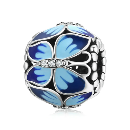 Pendant bracelet in the shape of a blue butterfly 925 sterling silver - fathyibrahim