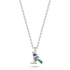 Pharaonic Horus 925 Silver Necklace - Multi Color - NECKLACES
