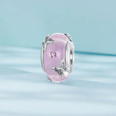 Pink Butterfly Charm - 925 sterling silver - fathyibrahim