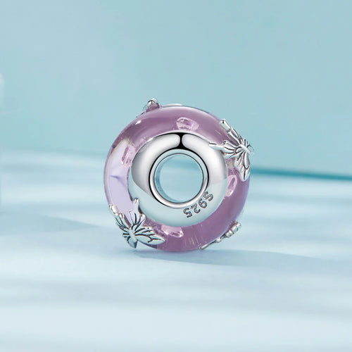 Pink Butterfly Charm - 925 sterling silver - fathyibrahim