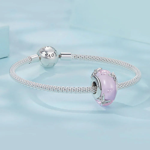 Pink Butterfly Charm - 925 sterling silver - fathyibrahim