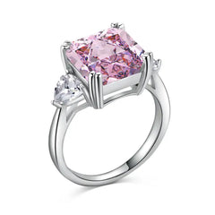 Pink Chic Ice Crushed 925 Silver Ring - Rings