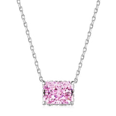 Pink Ice Crushed 925 Silver Necklace - Pink