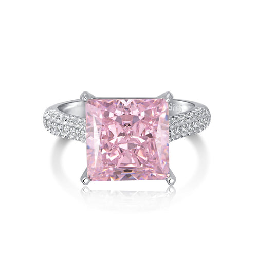 Pink Ice Crushed 925 Silver Ring - fathyibrahim
