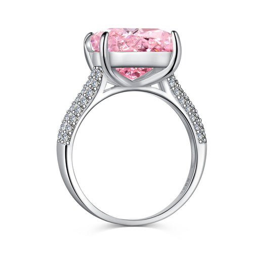 Pink Ice Crushed 925 Silver Ring - fathyibrahim