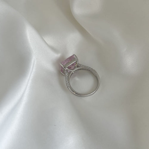 Pink Ice Crushed 925 Silver Ring - fathyibrahim