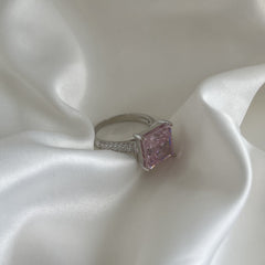 Pink Ice Crushed 925 Silver Ring - fathyibrahim