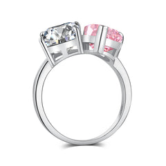 Pink Ice Crushed and zircon - 925 Silver Ring - fathyibrahim