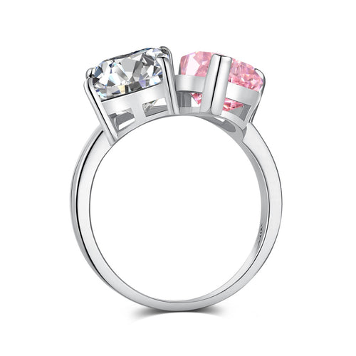 Pink Ice Crushed and zircon - 925 Silver Ring - fathyibrahim