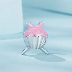 Pink Whale Charm - 925 sterling silver - fathyibrahim