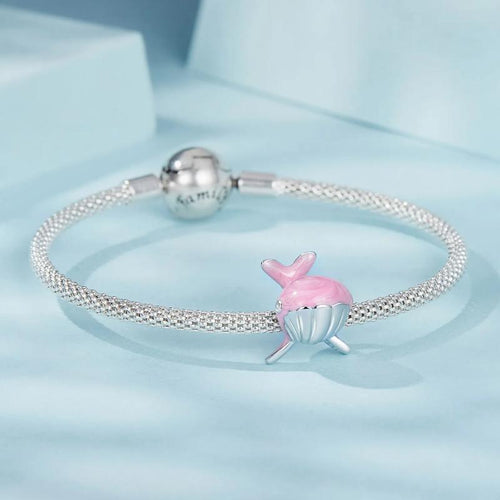 Pink Whale Charm - 925 sterling silver - fathyibrahim