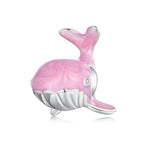 Pink Whale Charm - 925 sterling silver - fathyibrahim