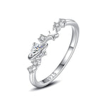 925 sterling silver ring featuring a planet and stars design, perfect for a celestial-inspired look.