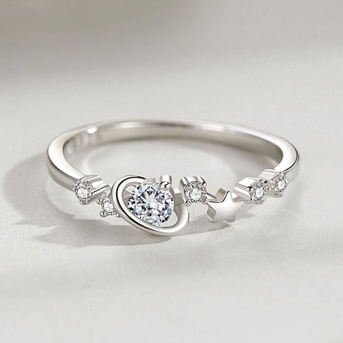 Planet and Stars 925 Silver Ring - fathyibrahim