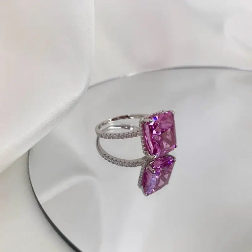 Purple 925 Silver Ring - Rings
