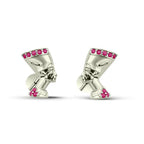 Queen Nefertiti 925 Silver Earring - Red - Earrings