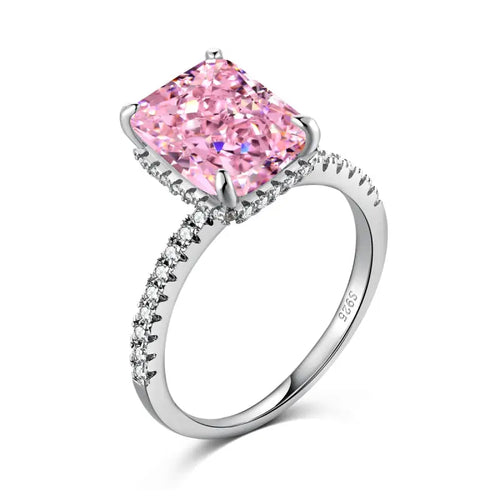 Radiant Pink ring - 925 Silver Ring - Rings