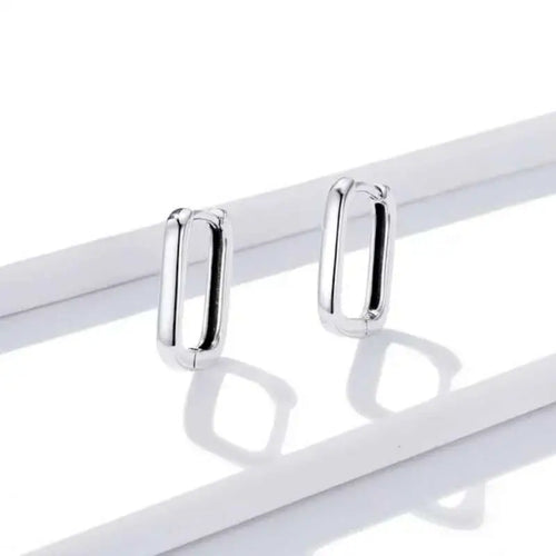 Rectangle 925 Silver Earring