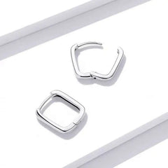 Rectangle 925 Silver Earring
