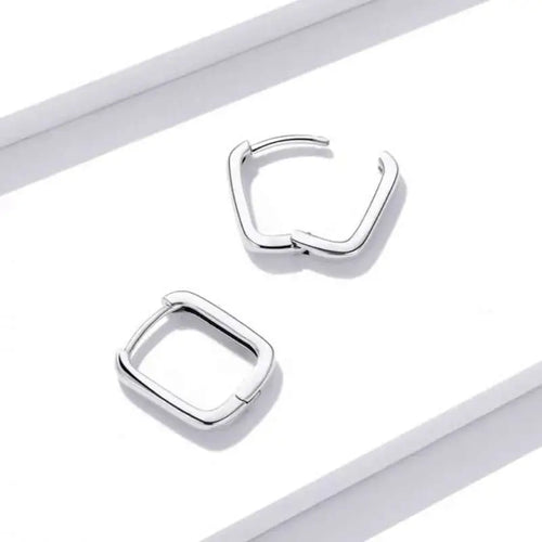 Rectangle 925 Silver Earring