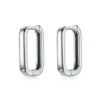 Rectangle 925 Silver Earring