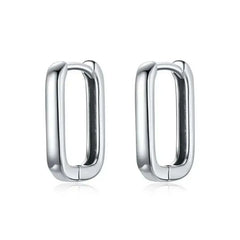 Rectangle 925 Silver Earring