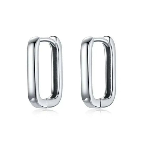 Rectangle 925 Silver Earring